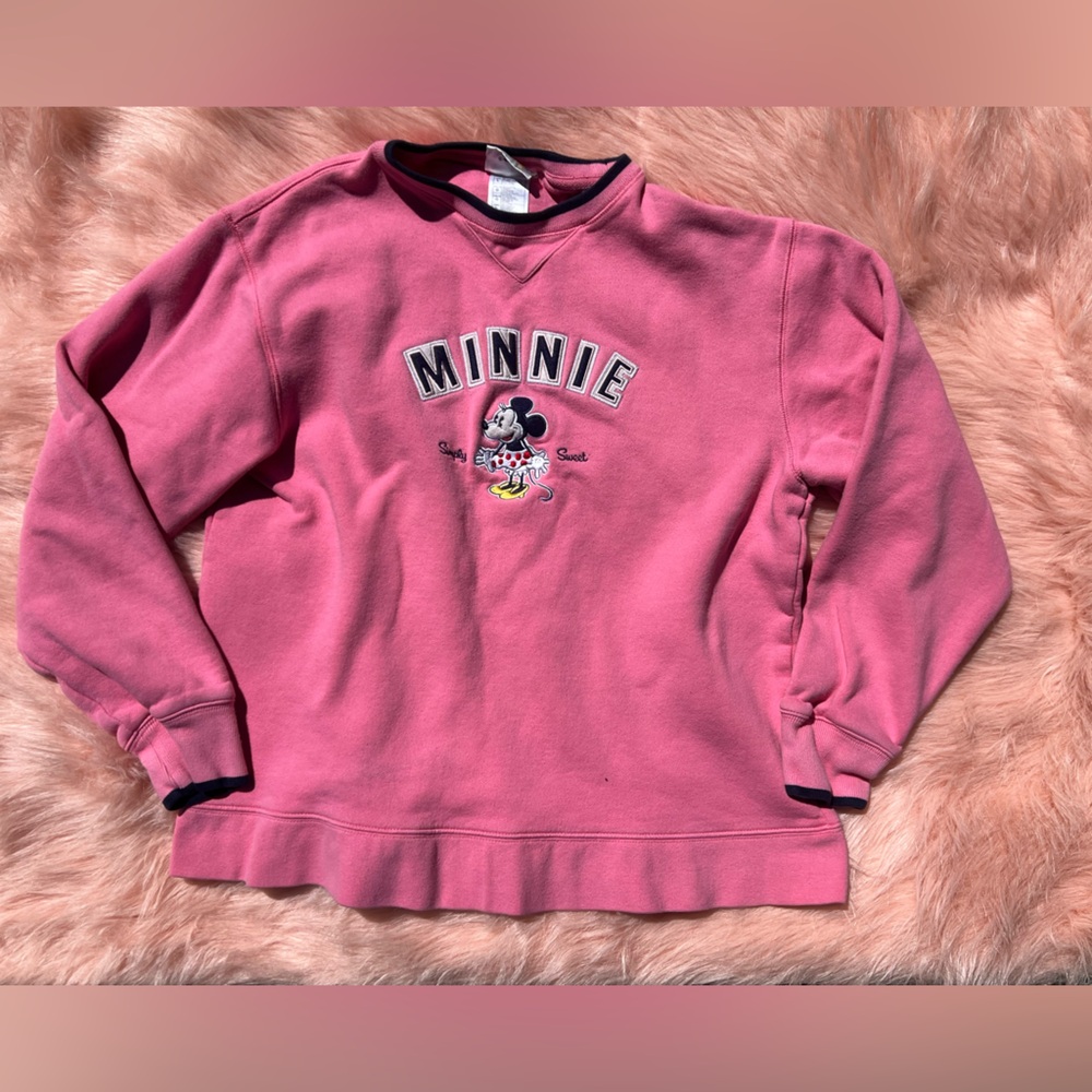 Vintage Disney Pink Minnie Mouse Sweatshirt